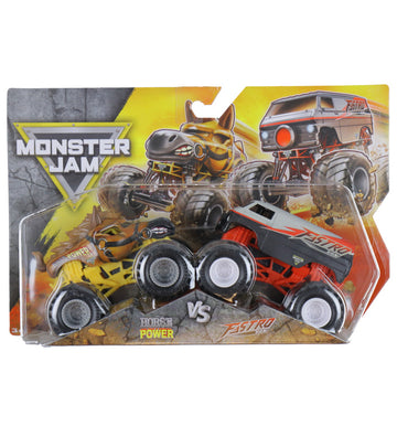 Monster Jam Truck - 1:64 - 2-pack - Horse Power versus Fastro Va - Monster Jam - OneSize - Auto´s