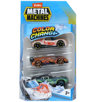 Metaal Machines Auto's - Multi Autokleurverandering - 3-pack - A - Metal Machines - OneSize - Auto´s