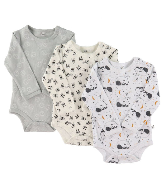 Pippi Romper - 1 st. - Assorti - l/s - Unisex m. Patroon - Pippi Baby - 104 - Rompers Lange Mouw