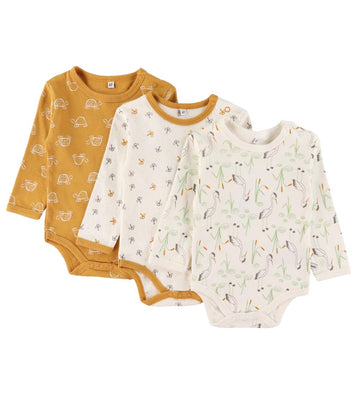 Pippi Baby Romper - 1 st. - Assorti - l/s - Unisex m. Patroon - Pippi Baby - 56 - Rompers Lange Mouw