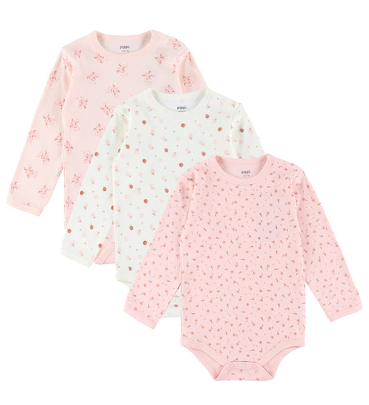 Pippi Romper - 1 st. - Assorti - l/s - Patroon - Pippi Baby - 50 - Rompers Lange Mouw