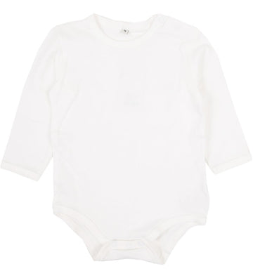 Pippi Romper - Basic - l/s - Wit - Pippi Baby - 62 - Rompers Lange Mouw