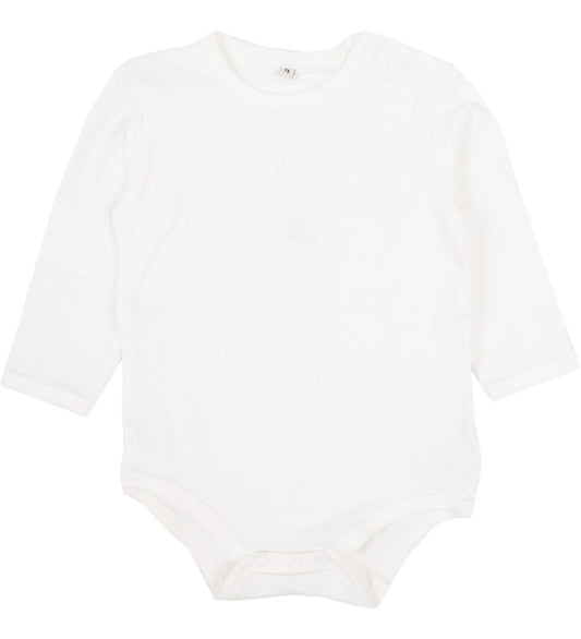 Pippi Romper - Basic - l/s - Wit - Pippi Baby - 62 - Rompers Lange Mouw