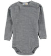 Joha Romper - Wol - l/s - Grijs - Joha - 80 - Rompers Lange Mouw