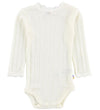 Joha Romper - Wol/Zijde - l/s - Crème m. Pointelle - Joha - 90 - Rompers Lange Mouw