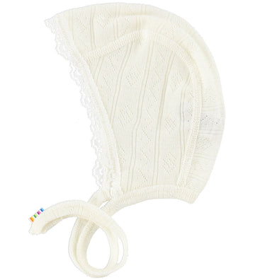 Joha Babymuts - Wol/Zijde - Crème m. Pointelle - Joha - 48 cm - Babymutsen