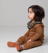 MarMar Romper - l/s - Bibbi - Bruin Luipaardprint m. Ruche - MarMar - 74 - Rompers Lange Mouw