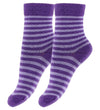Fuzzies Sokken - 2-pack - Paars Gestreept - Fuzzies - 17/19 - Sokken