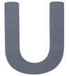 Sebra Houten Letters - U - Grijs - Sebra - OneSize - Houten Letter