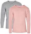 Minymo Blouse - 2-pack - Roze/Grijs - Minymo - 3 jaar (98) - Shirts