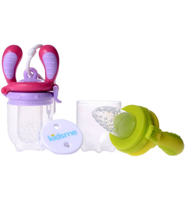 KidsMe Food Feeder - 2-pack - Roze/Limoen - KidsMe - OneSize - Food Feeders