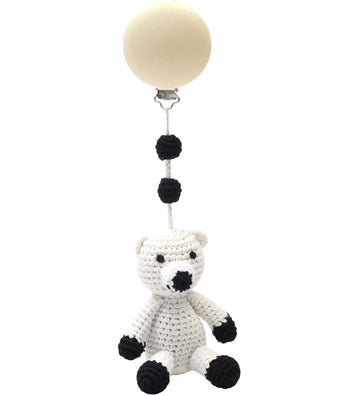 NatureZoo Kinderwagenspanner - Sir IJsbeer - Wit - NatureZoo - OneSize - Wagenspanner