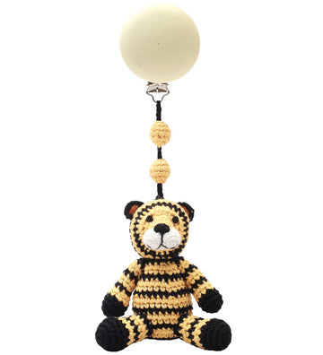 NatureZoo Kinderwagenspanner - Hr. Tijger - Geel/Zwart - NatureZoo - OneSize - Wagenspanner