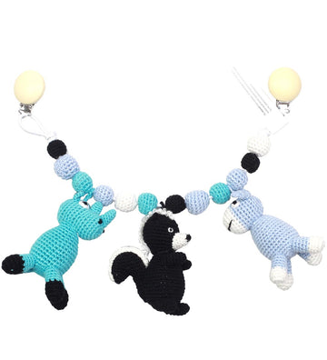 NatureZoo Kinderwagenspanner - Ezel/Stinkdier/Neushoorn - Turkoo - NatureZoo - OneSize - Kinderwagenspanners