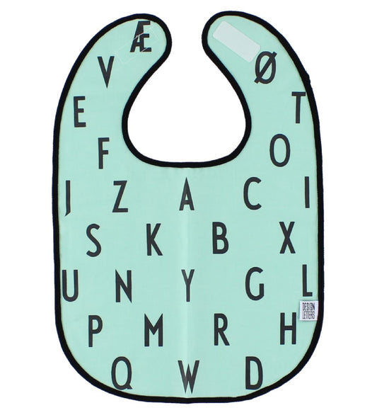 Design Letters Slabbetjes - Turkoois m. Letters - Design Letters - OneSize - Slabbetjes
