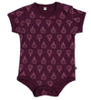 Pippi Rompers s/s - 4-pack - Roze/Paars m. Patroon - Pippi Baby - 1 jaar (80) - Rompers Korte Mouw