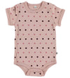 Pippi Rompers s/s - 4-pack - Roze/Paars m. Patroon - Pippi Baby - 1 jaar (80) - Rompers Korte Mouw