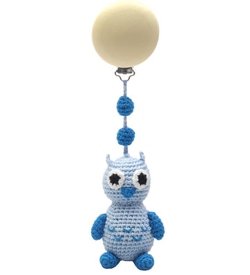 NatureZoo Kinderwagenspanner - Sir Uil - Lichtblauw - NatureZoo - OneSize - Wagenspanner