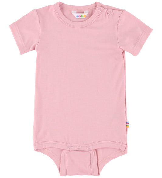 Joha Romper s/s - Bamboe - Roze - Joha - 80 - Rompers Korte Mouw