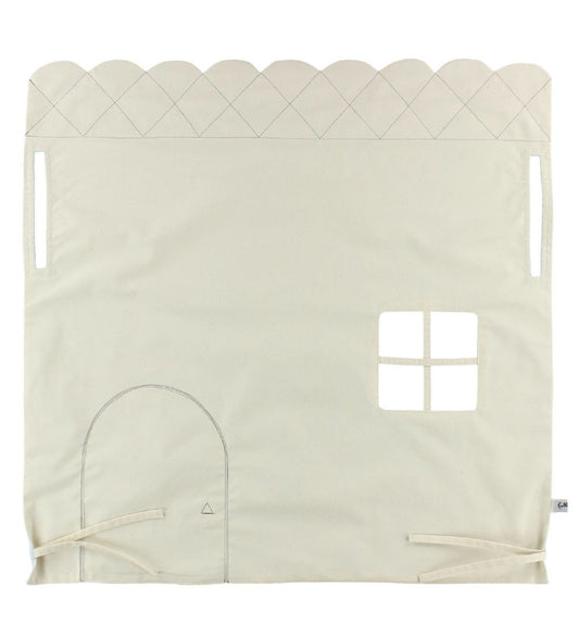Loullou Poppenhuis tot Speelboog - Grijs/Creme - Loullou - OneSize - Poppenhuizen