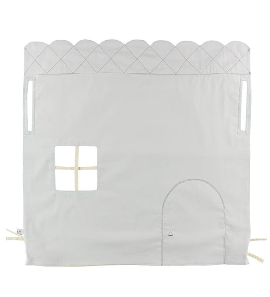 Loullou Poppenhuis tot Speelboog - Grijs/Creme - Loullou - OneSize - Poppenhuizen