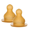 Hevea flessenspeen - 2-pack - Natuurlijk Rubber - Medium Flow - Hevea - 3-24 mnd - Flessenspenen