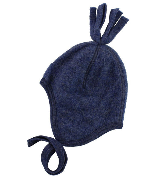 Engel Babymuts - Wol - Blauw Gevlekt - Engel - 86/92 - Babymutsen