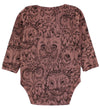 Soft Gallery Romper l/s - Bob - Burlwood m. Uilen - Soft Gallery - 12 mnd - Rompers Lange Mouw