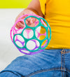 Oball Classic+ Bal - 8 cm - Roze/Groen/Paars/Roze - Oball - OneSize - Grijpspeelgoed