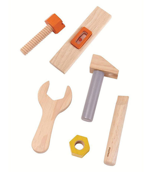 PlanToys Gereedschapsriem m. Gereedschap - Hout - PlanToys - OneSize - Gereedschap