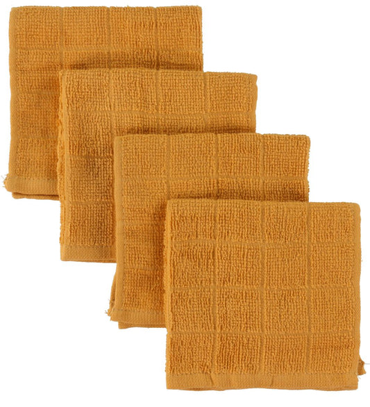 Pippi Washanden - 4-pack - 27x27 - Mineraal Yellow - Pippi Baby - OneSize - Washandjes