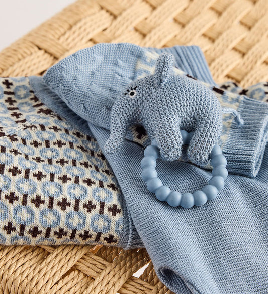 Smallstuff Ramelaar - Merino Wol - Olifant - Light Blue - Smallstuff - OneSize - Ramelaren