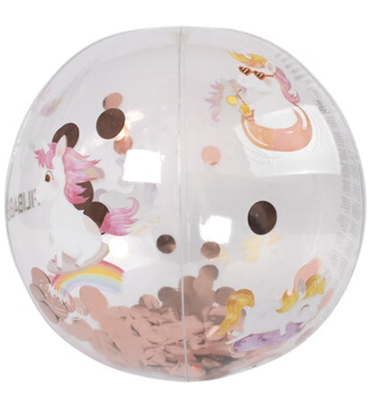 Filibabba Strandbal - Alfie - 40 cm - Unicorn Shores - Confetti - Filibabba - OneSize - Strandballen