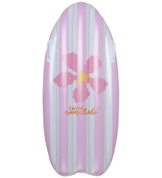 Swim Essentials Luchtbed - Opblaasbaar surfboard - Roze Flower - Swim Essentials - OneSize - Badspelletjes