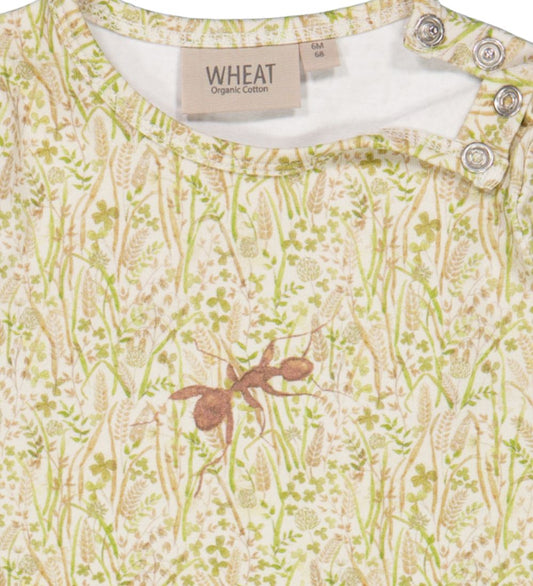Wheat x Rodinia Romper l/s - Beperkte oplage - Aquarel Grasland - Wheat - 1½ jaar (86) - Rompers Lange Mouw