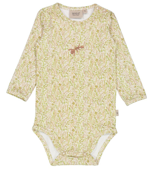 Wheat x Rodinia Romper l/s - Beperkte oplage - Aquarel Grasland - Wheat - 1½ jaar (86) - Rompers Lange Mouw