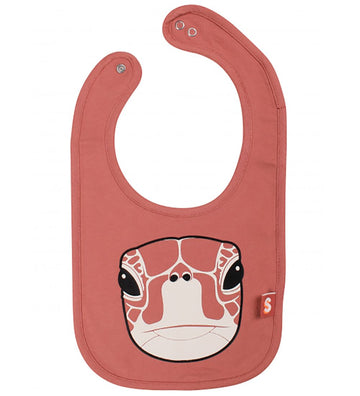 DIEREN Slabbetjes - Munchie - Oud Rose m. Schildpad - DYR - OneSize - Slabbetjes