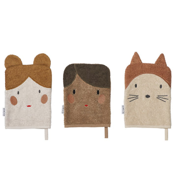 Liewood Washandje - 3-pack - Sylvester - Pop/Sandy Mix - Liewood - OneSize - Washandjes