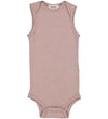 MarMar Romper mouwloos - Wol - Pointelle - Bini - Verbrand Rose - MarMar - 62 - Rompers Mouwloos