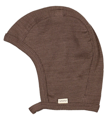 MarMar Babymuts - Wol - Hoody - Aarde - MarMar - 1½ jaar (86) - Babymutsen