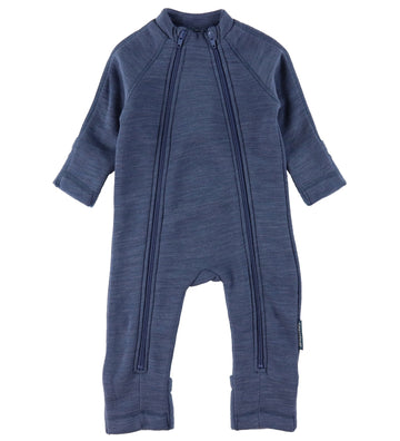 Smallstuff Wagenspak m. Ritsen - Wol - Denim Melange - Smallstuff - 56/62 - Wagenspakken