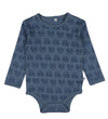 Pippi Baby Rompers l/s - 4-pack - Blue Mirage - Pippi Baby - 62 - Rompers Lange Mouw