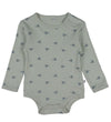 Pippi Baby Rompers l/s - 4-pack - Blue Mirage - Pippi Baby - 62 - Rompers Lange Mouw