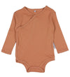 Pippi Baby Wikkel Rompers l/s - 4-pack - Burlwood - Pippi Baby - 74 - Rompers Lange Mouw