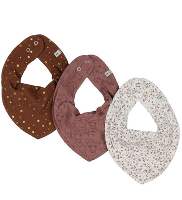 Pippi Kwijlslabbetje - 3-pack - Burlwood - Pippi Baby - OneSize - Kwijlsjaaltjes