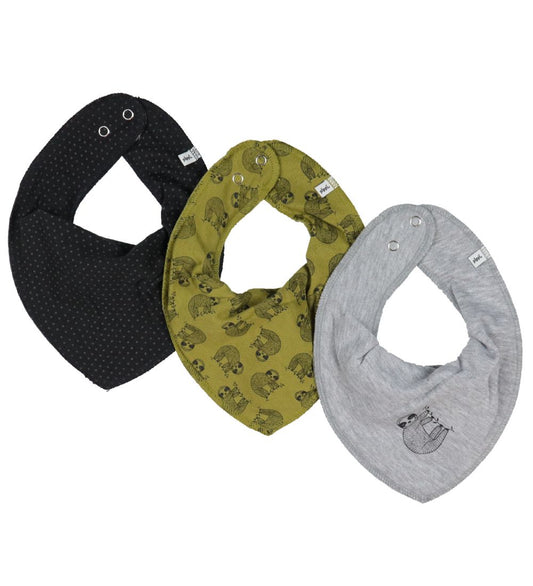 Pippi Baby Slabbetjes - 3-pack - Green Mos - Pippi Baby - OneSize - Kwijlsjaaltjes