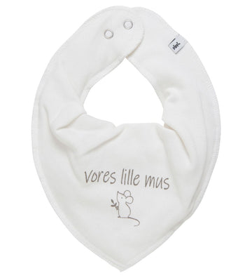 Pippi Babyslabbetje - Puntig - Marshmallow m. Onze Klein Muis - Pippi Baby - OneSize - Kwijlsjaaltjes
