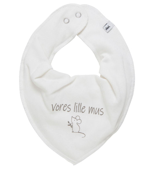 Pippi Babyslabbetje - Puntig - Marshmallow m. Onze Klein Muis - Pippi Baby - OneSize - Kwijlsjaaltjes