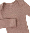 Smallstuff Romper l/s - Wol - Soft Powder - Smallstuff - 68 - Rompers Lange Mouw
