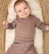 Smallstuff Romper l/s - Wol - Soft Powder - Smallstuff - 68 - Rompers Lange Mouw